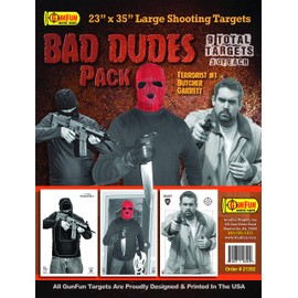 GunFun Targets, Inc. Bad Dudes 9 Pack 23x35