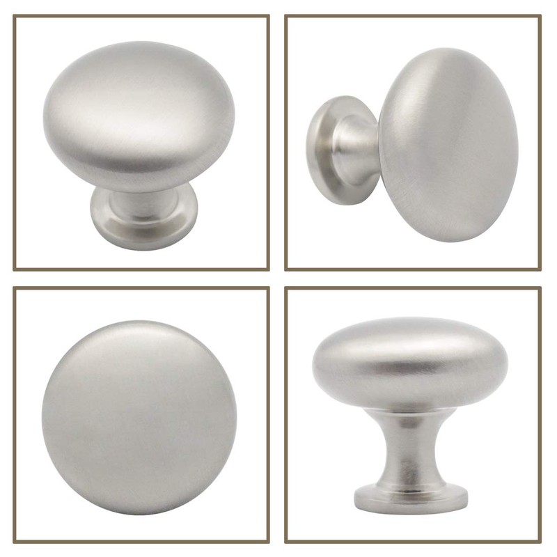 Probrico 5 Pieces Solid Cabinet Door Knob Dresser Handle Mushroom
