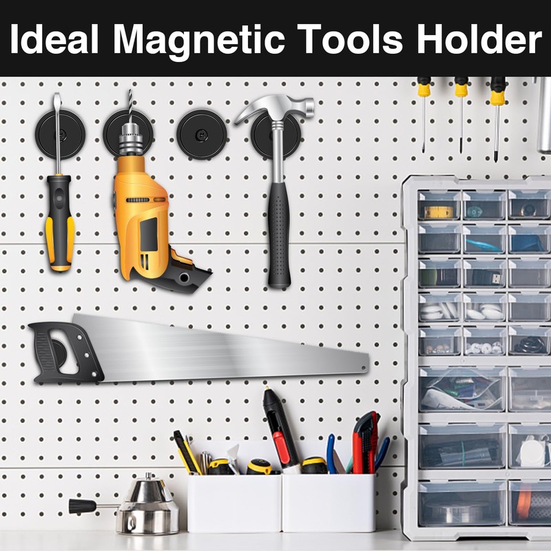 MIKEDE Strong Magnets with Holes, 100LB+ Strong Neodymium Magnets with