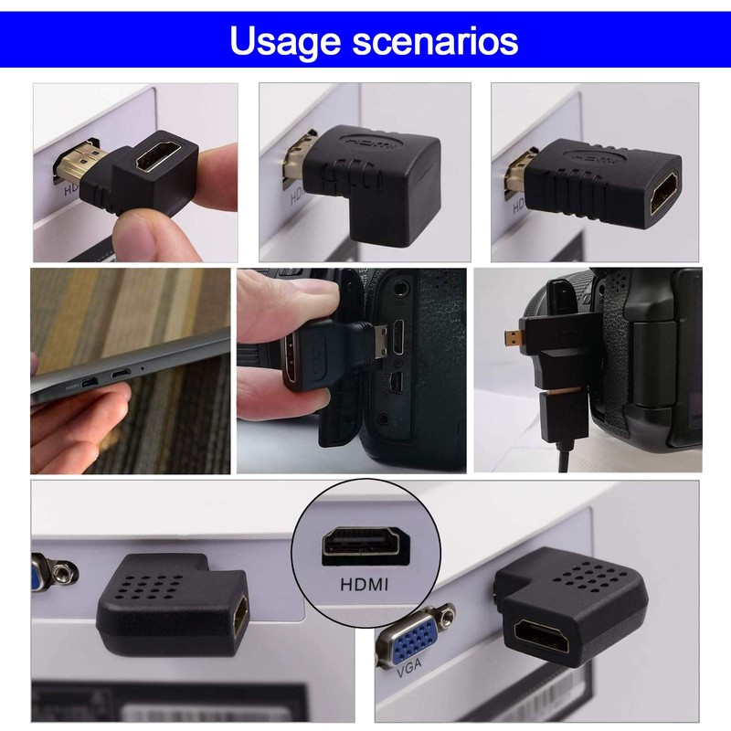 EMSea 10Pcs HDMI Adapter Kit, HDMI to Mini HDMI/Micro HDMI