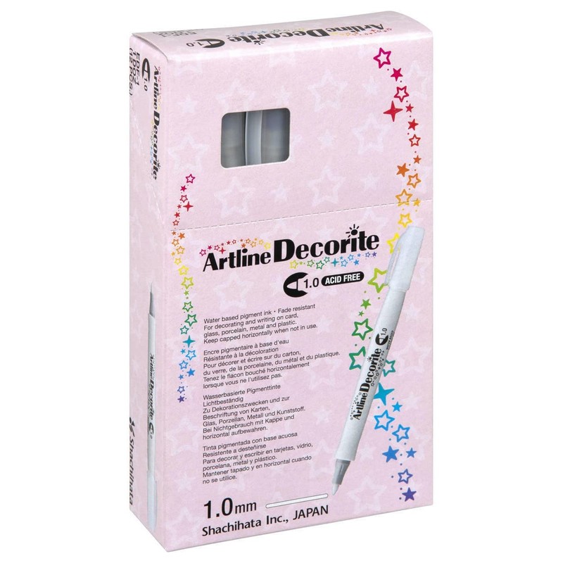 Artline 'Decorite' Marker 1.0mm for Cardboard, Glass, Metal and Plastic,