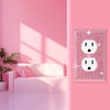 ElevateTech Glitter Light Switch Covers, 2 Pcs Shiny Pink Rhinestones