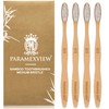 Paramexview ® Natural Bamboo Toothbrushes Set of 4 | BPA-Free
