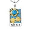 Vadmans Sunflower Necklace for Women Sterling Silver for Women Poppy