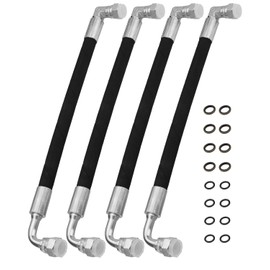 4pcs Hydraulic Hose AW29374 Compatible with John Deere 400E 400X 400CX 410 419 420 430 512 120E 120R D120 H120 H130 H160 H165 200CX 200X 210 300 300E 300CX 300X 300R