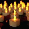Pandaing Lasts 2X Longer Flameless Tealight Candles [100 Pack, Batteries