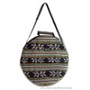 Shamandrum Bag Dark Colours Made of Ikat Woven Fabric Diameter