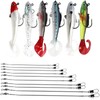 6 Pcs Fishing Lures Bait with Hooks, Pike Lures with