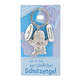 Depesche 7518-011 Guardian Angel Key Pendant Made of Metal, Lucky Charm with Angel, Key Ring and Loving Message, for Gift to Family Members, Friends and Acquaintances, 0.47 x 4.8 x 2.76