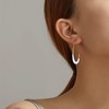Bi&Yamigeo Teardrop Open Hoop Earrings for Women 14K Gold Plated