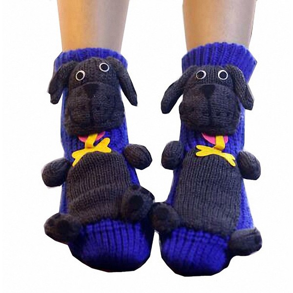 Ulalaza Non-slip Household Floor Socks Knit Sweater Casual Socks Slippers