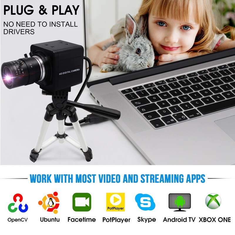 USB Camera ELP 1080P Low Light 2.8-12mm 4X Optical Zoom