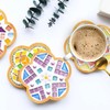 Pack of 4 Bamboo Mosaic Coasters, Bamboo Coasters, Mosaic Coasters,