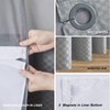 Furlinic No Hook Shower Curtain with Snap in Fabric Liner