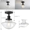Pathson Glass Flush Mounted Ceiling Light, Vintage Farmhouse Ceiling Lamp