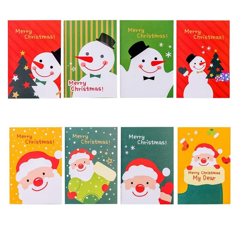 Osuter Christmas Notebook, Pack of 20 Mini Notepads, Small Cartoon