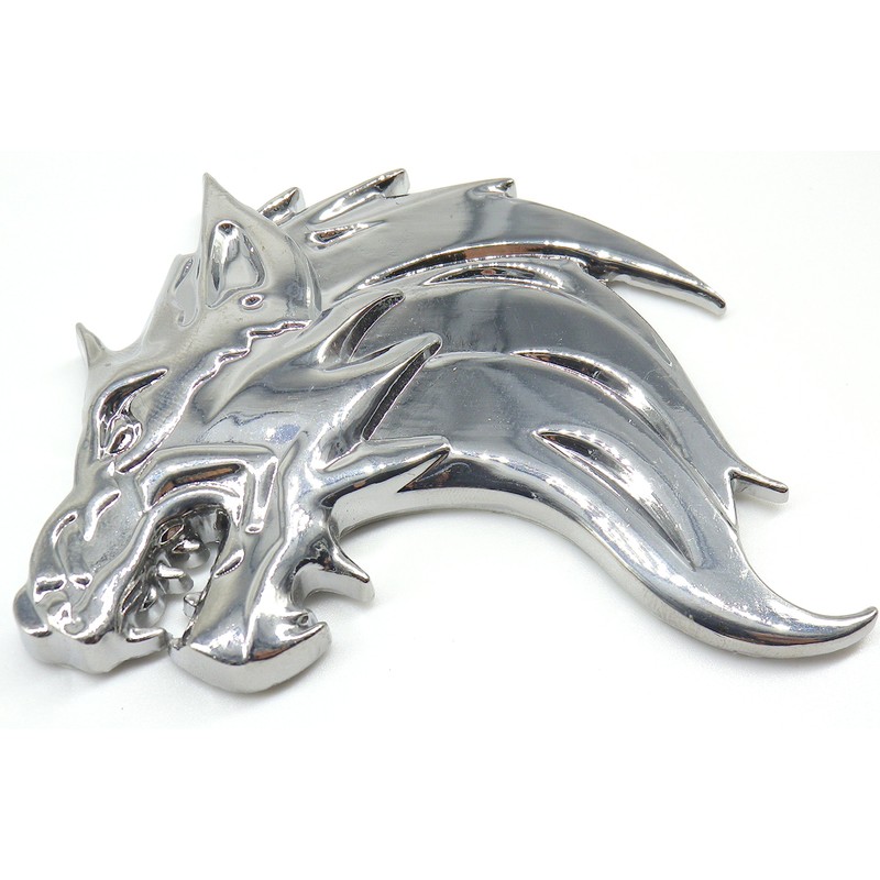 Wolf 3D Metal Car Emblem / Sticker, Left / Right