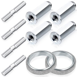 PAGOW 10 PCS Gy6 Exhaust Bolt and Gasket Kit for 50cc 125 cc 150cc Scooters ATVs Moped Quad 4 Wheeler Dune Buggy Sandrail Vehicles Motorcycle (2 Sets)