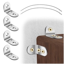 24pcs Furniture Anchors,Baby Proofing Furniture Wall Anchor, Anti Tip Wall Anchor Secure Cabinet, Prevention Furniture Cabinet Anchors for Baby Pet Proofing Safety, Adjustable Child Safety Straps