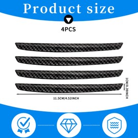 Pack of 4 car door edge protection, car door edge protection, door edge protector, sticker, anti-collision door protector for cars, doors, door edge protection strips, to protect against collisions in