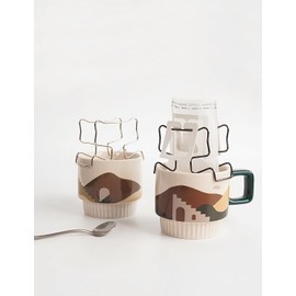 Collecte De TO-BE Drip Coffee Holder Coffee Drip Drip Equipment Coffee Filter Stainless Steel Durable Drip Stand for Drip Bag Easy to Use Fits 7.0-8.5CM Cup (Silver)