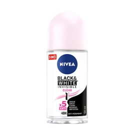 NIVEA Roll-On Invisible Black & White Clear 50 ml Pack of 3