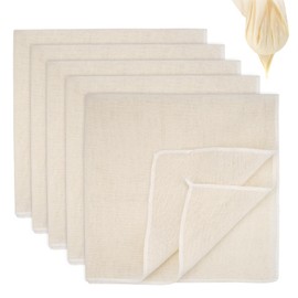 Cheesecloth Straining Cloth, 60 x 60 cm, Unbleached, Straining Cloth, Reusable, Straining Cloth, Straining Cloth, Washable Filter Cloth, Screen Cloth for Berries, Nut Milk, Soup, Cheese, Yoghurt
