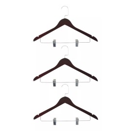 Baum Brothers Gancho Con Pinzas Para Pantalones 6 Piezas De Madera Kb-075