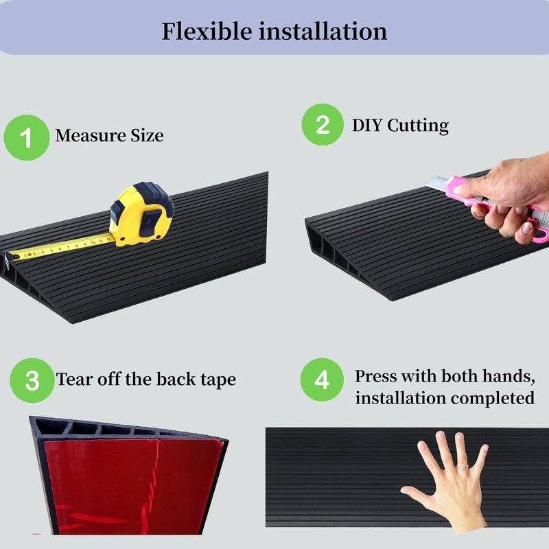 BEIEBIJOB 1" Rise Threshold Ramps for Doorways,Wheelchair Ramps for Home.