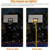 W WHEEL UP Basketball Hoop Lights Waterproof Remote Control Basketball