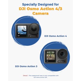 Waterproof Protective Case for DJI Osmo Action 4/Action 3.40 m/197 ft Waterproof Case, Diving Housing Protective Case Compatible with DJI Osmo Action 4/3