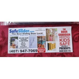 Door Guardian Sliding Glass Door Lock Child Safety Lock - White