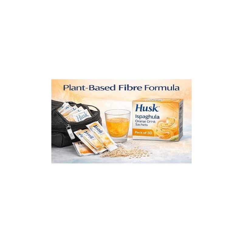 Ispaghula Husk Orange Drink Sachets Contains Natural Fibre Pack of