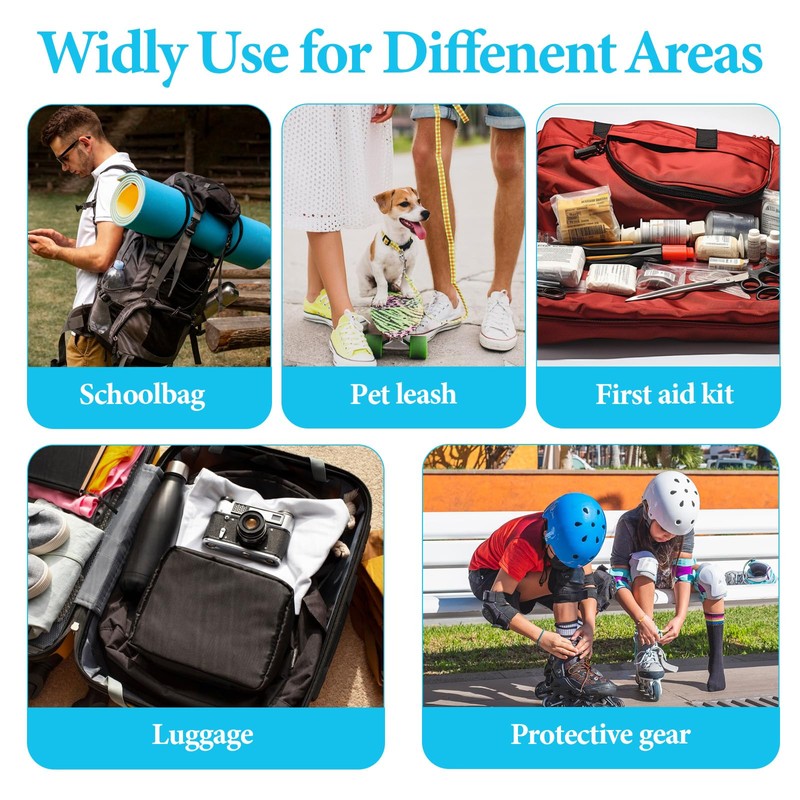 Hariendny 5 Sets Backpack Strap Clips Plastic Buckle Clips Webbing