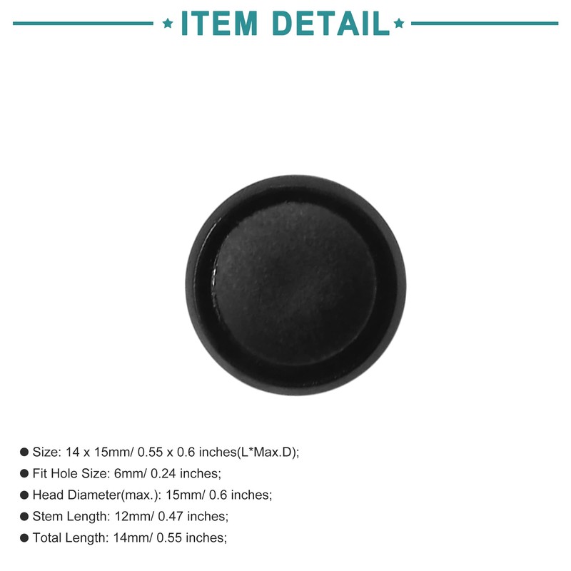 ACROPIX Door Clip Trim Fasteners Cardfender 6mm Hole 15mm Head