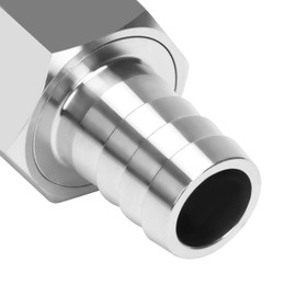 DERNORD 3/4" Hose Barb Ball Valve SS304 Mini Shut Off Ball Valve for Water Gas Fuel Drip Irrigation and Aquariums (Pack of 1)