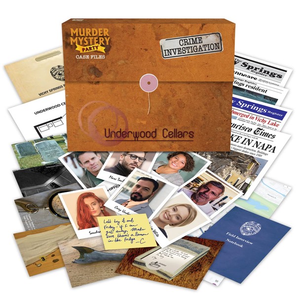 Murder Mystery Party Case Files: Underwood Cellars for 1 or more players ages 14 and up