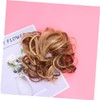NOLITOY 2Pcs Fluffy Ponytail Wig Hair Rings High Temperature Silk