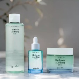 Gudal 구달 어성초 히알루론 수딩 스킨케어 3종세트 [토너 350ml + 앰플 50ml + 크림 75ml] Goodal Phyto Keratin Hyaluron Soothing Skin Care 3-Piece Set [Toner 350ml + Ampoule 50ml + Cream 75ml]