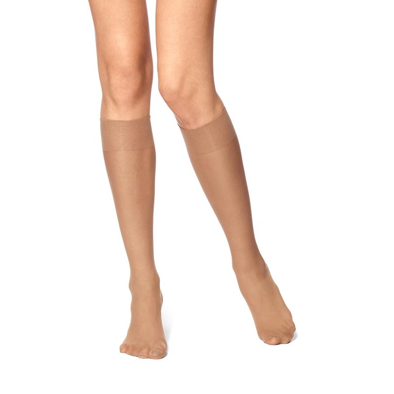 No Nonsense Women's Sheer Toe Knee Highs, 8 Pair Pack,