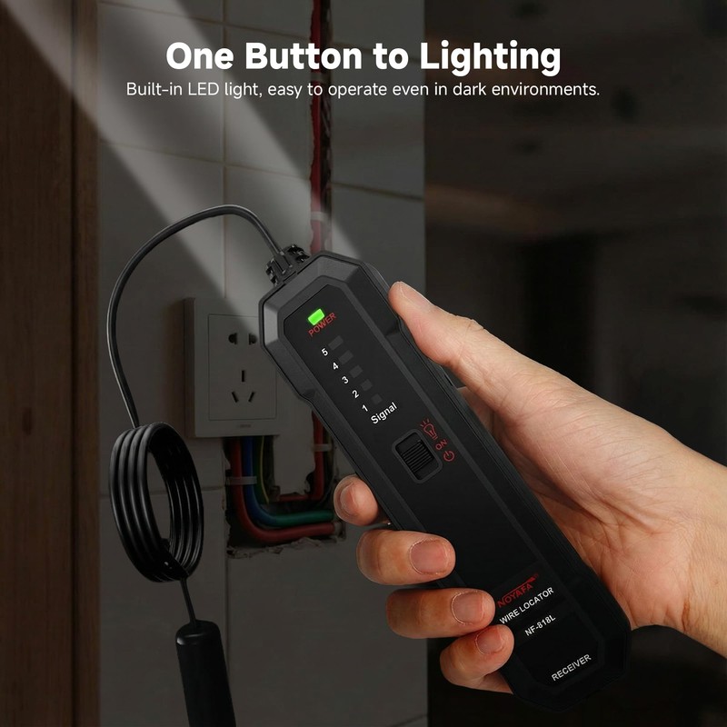 NOYAFA NF-818L Cable Locator - For Finding Buried and Hidden