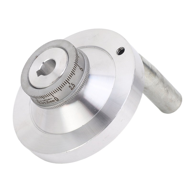 Lathe Handwheel 80mm Aluminum Alloy Hand Wheel with Crank Handle