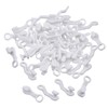 Curtain Glider Hooks White Plastic Curtain Hook, Pack of 50