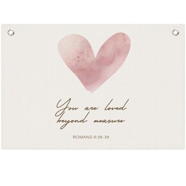 ICEWHITEY You Are Loved Canvas Banner,Christian Scripture Wall Art,Inspirational Gifts for Women,Bible Verse Wall Hanging Banner Flag Decor for Nursery Girl Kids Room Dorm Bedroom.20x30 Inch