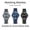 Wentokye 21mm Rubber Watch Band for Longines Conquest HydroConquest L3