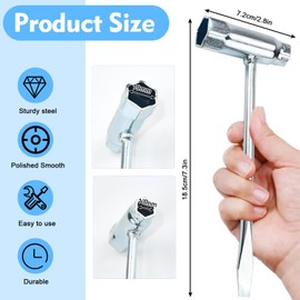 STCRERAG 4 Pcs Replace Combination Screwdriver and Wrench, 13x19mm (13-by-19) Scrench Chainsaw Scrench Spark Plug Spanner T-Wrench Socket Adjustment Tool for Saws Chains Nuts Spark Plug
