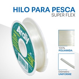 Hilo de Pesca Natural Araty 100 m – Grosor 0.35 mm – Resistente y Transparente – Ideal para Pesca Deportiva y Profesional