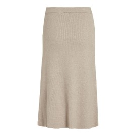 Vila Female Midi Skirt Knitted, Natural melange