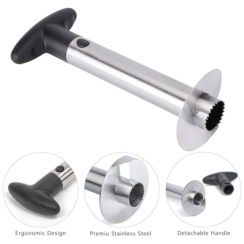AIMALL Easy Pineapple Corer Slicer Peeler, Stainless Steel Cutter Tool,