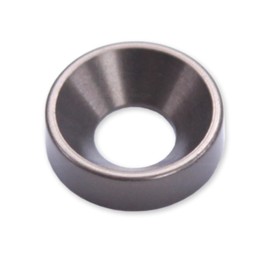 [10PCS] USA Made Anodized Aluminum Colored Finishing Washers - (Electric Gray) - (0.435in. Dia.) Flat Top - for KYDEX Holsters, Auto Trim, Art Projects, Home DIY